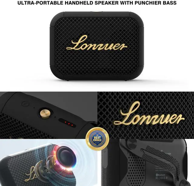 Alt view image 12 of 14 - IPX7 Waterproof Shower Bluetooth Speaker, Portable Small Speaker, Speakers Bluetooth Wireless Loud Clear Sound Support Handle for Kayak Canoe Mountain Bike Beach Gift (Black)