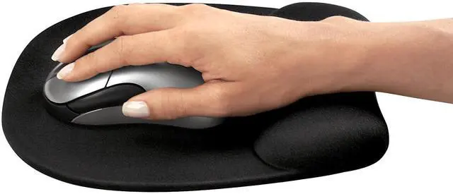 Alt view image 11 of 14 - Memory Foam Mouse Pad/Wrist Rest- Black (9176501)