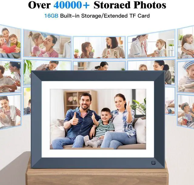 Alt view image 11 of 14 - 10.1-inch Digital Picture Frame Smart-Photo-Frame - Digital Frame with 1920 * 1200 IPS Touch Screen, Auto Rotate, 16GB Storage, Load Photos Videos from Phone via App or Email, Birthday Gifts for Mom
