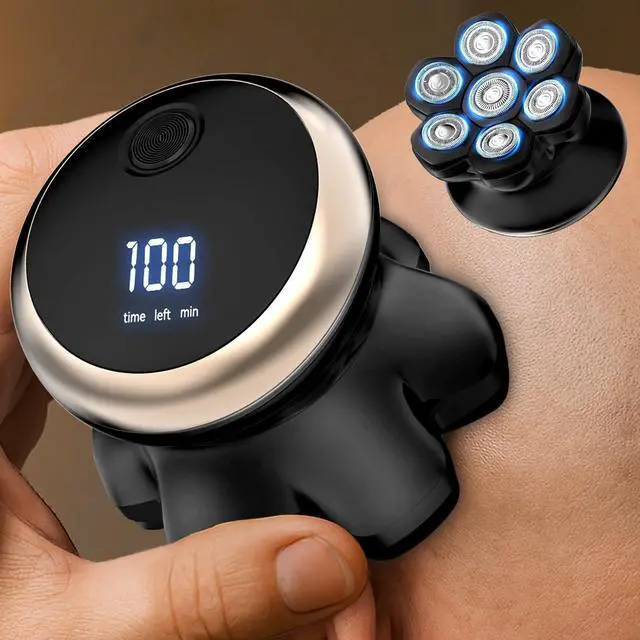 Alt view image 8 of 14 - Head Shavers for Bald Men - 7D Mens Razors for Shaving Electric Led Display Wet & Dry Bald Head Shaver Ipx6 Waterproof Shaver Type-C Charging