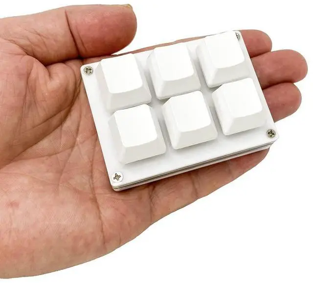 Alt view image 9 of 14 - Mini 6-Key Macro Mechanical Keypad RGB Gaming Keyboard Portable One-Handed Fully Programmable Keyboard for Windows Mac OSU HID Standard Keyboard, Red Switches, RGB Backlight, Hot Swap, USB-Micro Cable