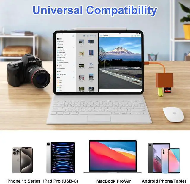 Alt view image 11 of 14 - SD Card Reader, USB 3.0 Type C High Speed to SD/TF Card Adapter for iPhone 17/16/15 Pro Max Memory Card Reader with SD MicroSD USB 3 Port for Mac/iPad/MacBook Pro/Air Android Phone Tablet (TerraCotta)