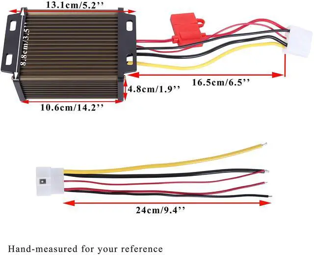 Alt view image 7 of 8 - DC-DC Golf Carts RVs 48V 36V Volt Voltage to 12V Step Down Voltage Reducer Regulator for Headlights Taillights Solar Panels Radios (20A 240W)