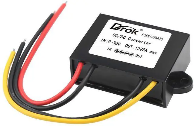 Alt view image 8 of 14 - DC-DC Stabilizer, 9V-36V to 12V Boost Buck Converter 5A 60W Waterproof Auto Step Up Down Voltage Regulator 12V Volt Transformer for Car Audio Solar Power System LCD Television LED Display Screen