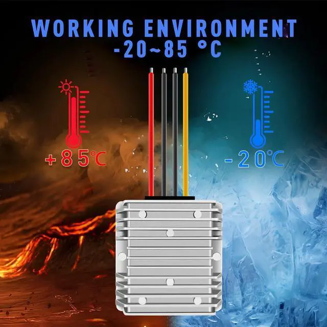 Alt view image 12 of 14 - DC-DC 24V 10A 240W Power Converter 36V/48V to 24V with Fuse Golf Cart Waterproof Buck Converter, Regulator, Reducer