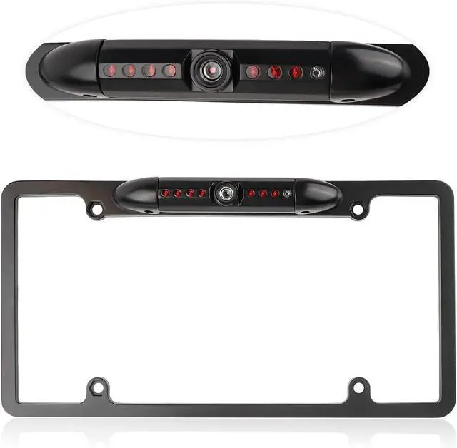 Alt view image 7 of 12 - License Plate Backup Camera,HD Night Vision Reverse Camera with 8 LED,170°Wide Angle IP67 Waterproof Rear View Camera,Heavy Duty Reverse Camera Car Accessories Fits US License Plates