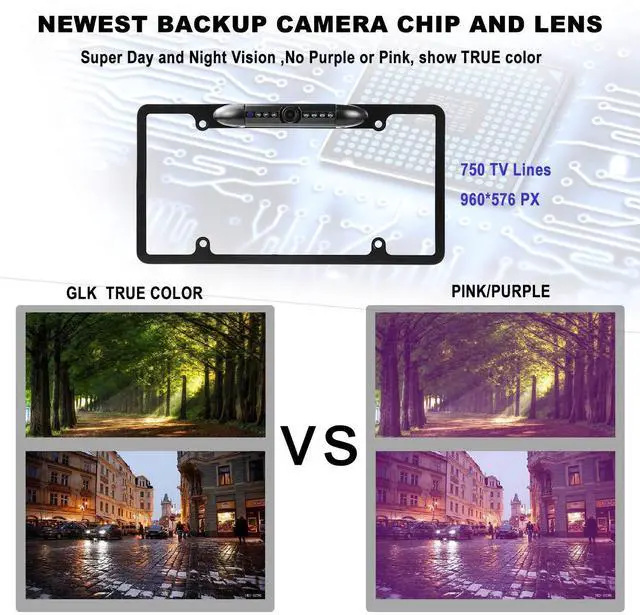 Alt view image 10 of 14 - License Plate Backup Camera HD Front Rear View Reverse Camera with 7 LED Night Vision 170 Degree Viewing Angle, Waterproof, for Cars