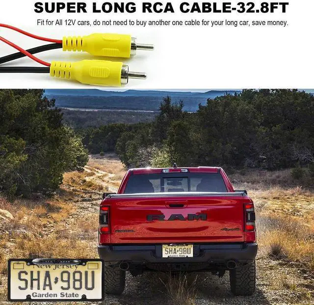 Alt view image 13 of 14 - License Plate Backup Camera HD Front Rear View Reverse Camera with 7 LED Night Vision 170 Degree Viewing Angle, Waterproof, for Cars