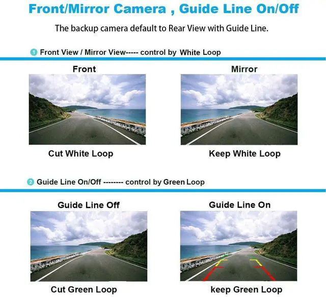 Alt view image 13 of 14 - Car Backup Camera HD Rear View Camera License Plate Backup Camera with Wide View Angle 6 LED Night Vision Waterproof Front & Back up Camera, Guide Line On/Off