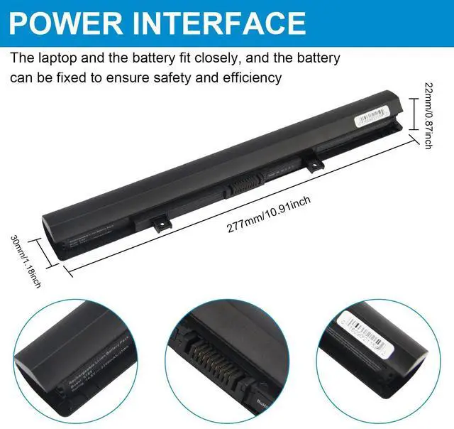 Alt view image 12 of 14 - PA5195U-1BRS Laptop Battery for Toshiba Satellite C50 C55 C55D C55T L55 L55D L55T Series PA5184U-1BRS PA5185U-1BRS PA5186U-1BRS