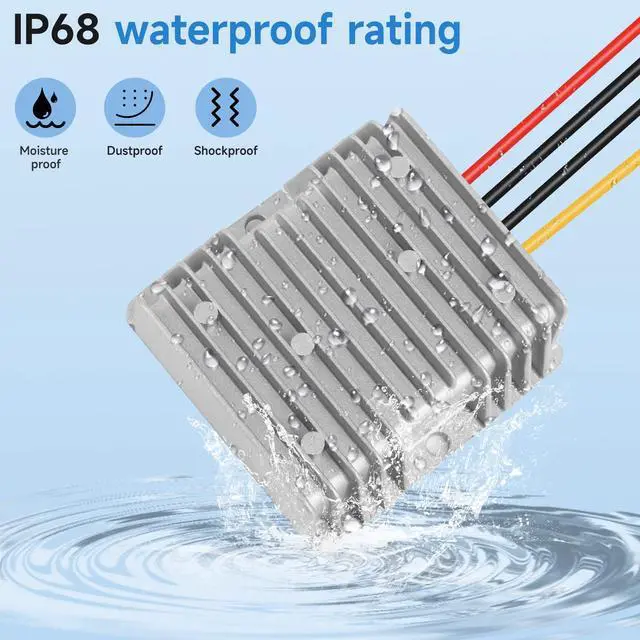 Alt view image 10 of 12 - DC-DC 36V 48V to 12V 20A 240W Step Down Converter Golf Cart Voltage Regulator Reducer Transformer with Fuse Waterproof