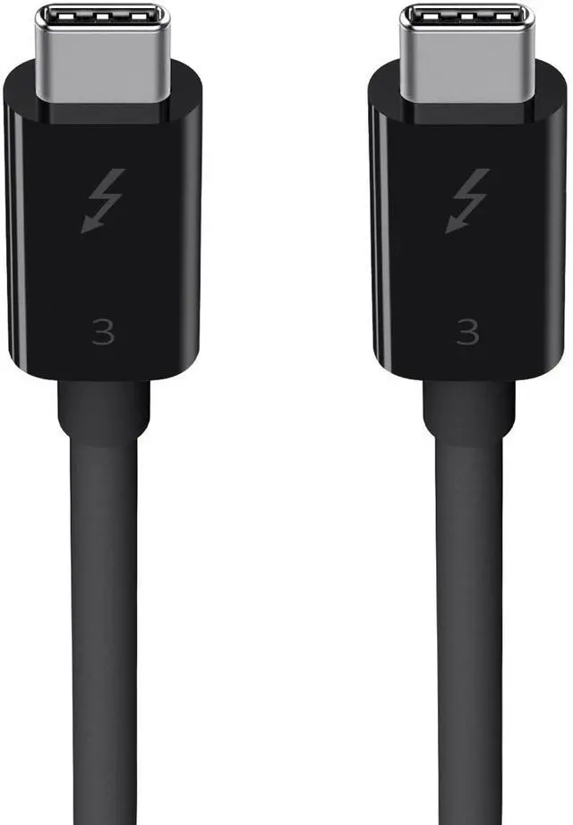 Alt view image 8 of 14 - Thunderbolt 3 Cable (USB-C to USB-C) - Up to 100W Fast Charging, MacBook Air & Galaxy Compatible, 5K/Ultra HD, 2.6ft Black