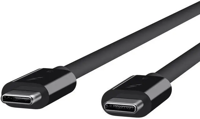 Alt view image 9 of 14 - Thunderbolt 3 Cable (USB-C to USB-C) - Up to 100W Fast Charging, MacBook Air & Galaxy Compatible, 5K/Ultra HD, 2.6ft Black