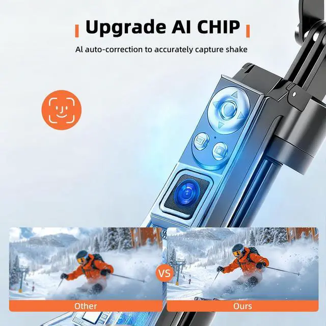Alt view image 9 of 14 - Auto Face Tracking Selfie Stick Tripod for iPhone with Light 360 Rotation That Follows Your Movement 70.9" Camera Tripod Stand with Remote for Content Creator Vlog Live Stream Video Recording
