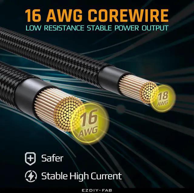 Alt view image 11 of 14 - PCIE 5.0 12VHPWR Sleeved Cable Kit, 16AWG Power Supply Cable Extension, PC PSU Sleeved Cable, 24PIN-ATX/(4+4) PIN-EPS/(12+4) PIN to 3X 8 PIN PCIE- RTX4080/4070Ti Extension Cable- Black