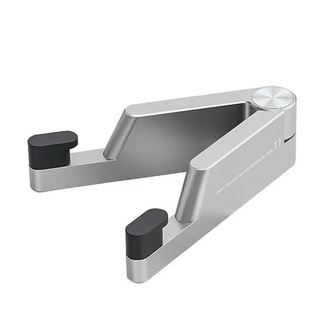 Alt view image 7 of 12 - Cell Phone Stand, Phone Stand for Desk, Foldable & Portable iPhone Stand, Cell Phone Holder Desk Compatible with All Mobile Phone, iPhone, iPad mini, Tablet 4-10.5" (Silver)