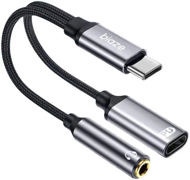 Alt view image 8 of 14 - USB C to 3.5mm Headphone and Charger Adapter, 2-in-1 USB C to Aux Audio Jack and Fast Charging Dongle Cable Cord Compatible with iPhone 16/15 Pro Max, Galaxy S25 S24 Ultra