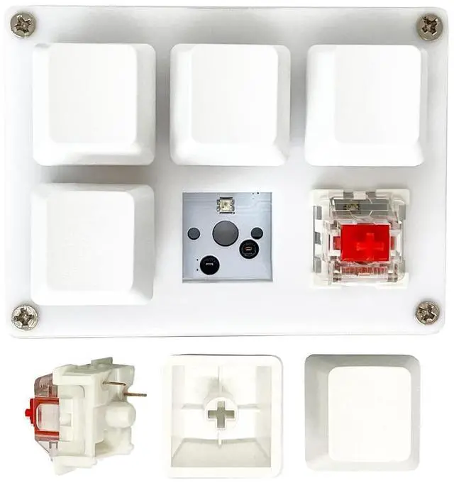 Alt view image 12 of 14 - Mini 6-Key Macro Mechanical Keypad RGB Gaming Keyboard Portable One-Handed Fully Programmable Keyboard for Windows Mac OSU HID Standard Keyboard, Red Switches, RGB Backlight, Hot Swap, USB-Micro Cable