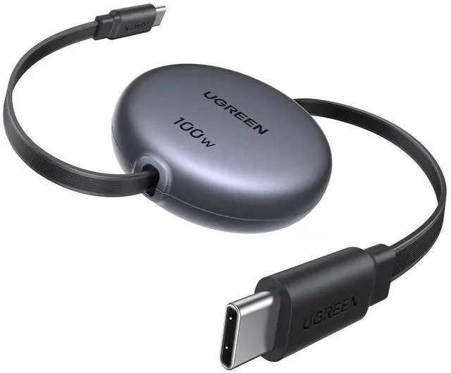 Alt view image 8 of 14 - 100W Nexode Retractable USB C Cable, Type C Cord USB C Charger Cable for iPhone 17/16/15, MacBook Pro/Air, Galaxy S25/S24/S23, iPad Pro/Air, Pixel 10/9, Switch, AirPods, Black, 3.3FT