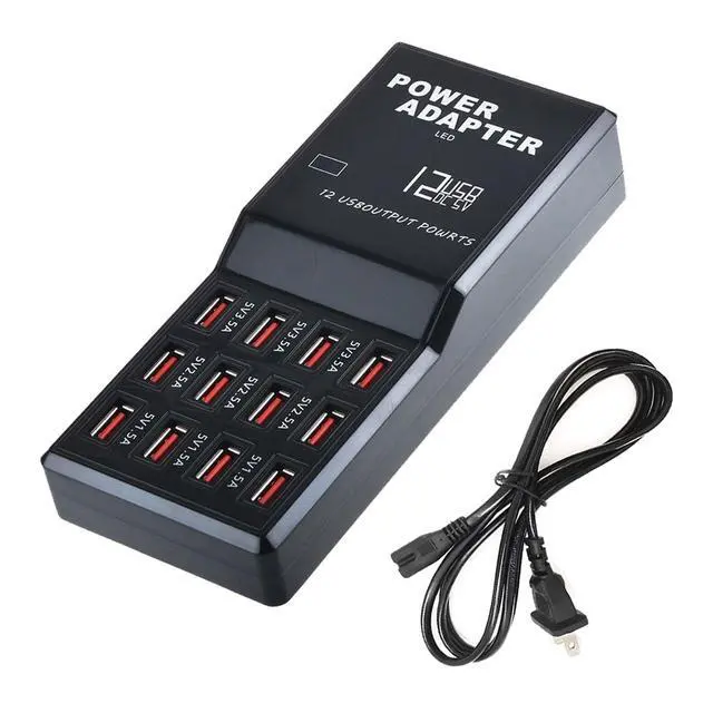 Alt view image 8 of 14 - USB Charger Station,12-Port 60W Multiple USB Charging Station,Multi Ports Charger Charging for SmartphonesTabletsand Other Devices.
