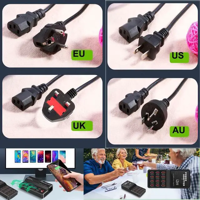Alt view image 13 of 14 - USB Charger Station,12-Port 60W Multiple USB Charging Station,Multi Ports Charger Charging for SmartphonesTabletsand Other Devices.