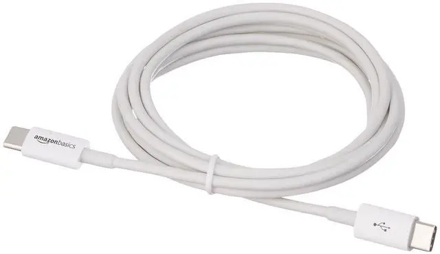 Alt view image 11 of 12 - USB-C to USB-C Cable, 6 Foot | 480Mbps Speed | USB-IF Certified | White | Pack of 2