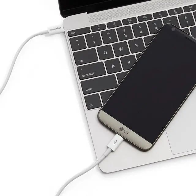 Alt view image 12 of 12 - USB-C to USB-C Cable, 6 Foot | 480Mbps Speed | USB-IF Certified | White | Pack of 2