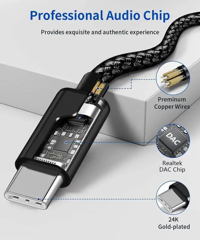 Alt view image 11 of 14 - USB C to 3.5mm Aux Audio Cable, 2 in 1 USB C to 3.5mm Car Stereo Aux Headset Jack Cable with PD 18W USB C Charging Compatible with iPhone 17/16/16e/15 Plus/Pro Max/Air, Galaxy S25/S24/S23, Pixel 9/8