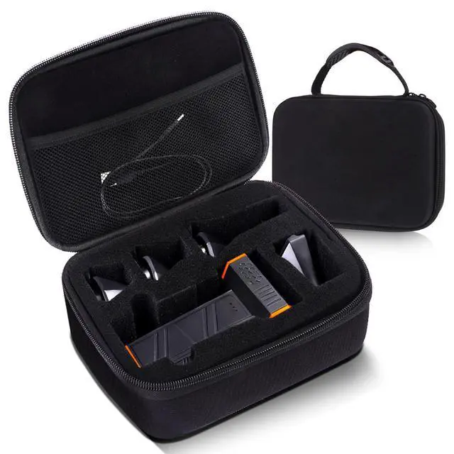 Alt view image 8 of 14 - Travel Case Compatible with WOLFBOX MF50 Compressed Air Duster - Custom Foam Organizer for Blower Tool & Accessories (Only Case) (Black)