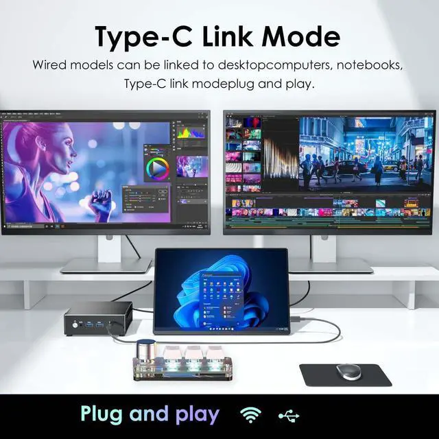 Alt view image 13 of 14 - Macro Pad Macropad Macro Programmable Keypad Customized 3-Key Mini Mechanical Gaming Keyboard, One Handed Keyboard RGB LED Backlit OSU Multifunctional Macropad wtih Knob Type C 1m Cable
