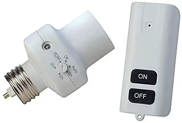 Alt view image 2 of 2 - Indoor Screw-In Light Socket - Wireless Remote Control - Programmable Timer - Energy-Saving Light Socket - LED Compatible - Easy Install