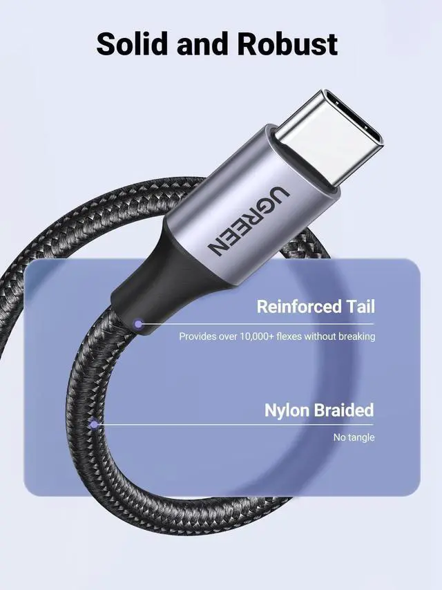 Alt view image 13 of 14 - USB to USB C Cable, Car Carplay Cable USB A to Type C Cable Fast Charging Braided USB C Cord Compatible with iPhone 16/16 Plus/16 Pro/15, Samsung Galaxy S24/S23, Pixel 8/7, 10FT