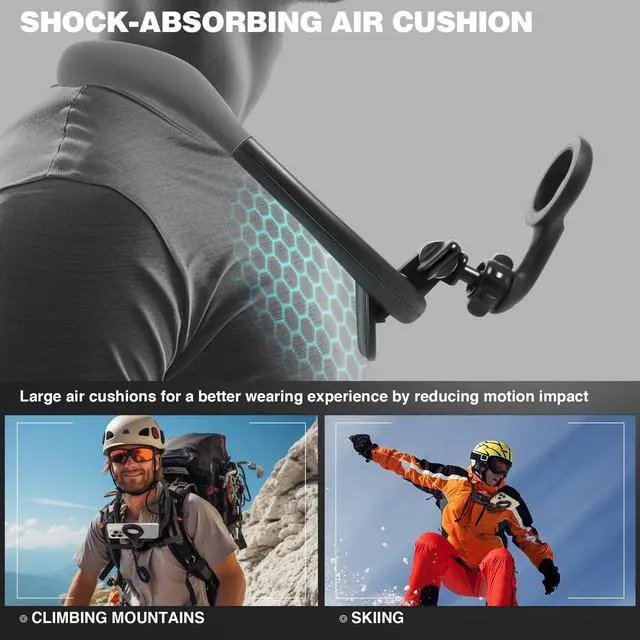 Alt view image 11 of 14 - Magnetic Neck Phone Holder for Recording, Neck Tripod for iPhone, 360°& 180° Rotation POV/Vlog Selfie Hands-Free Video Recording Suitable for iPhone 12-15 Series and All Android Phones