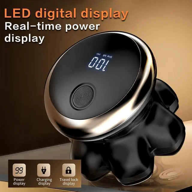Alt view image 10 of 14 - Head Shavers for Bald Men - 7D Mens Razors for Shaving Electric Led Display Wet & Dry Bald Head Shaver Ipx6 Waterproof Shaver Type-C Charging
