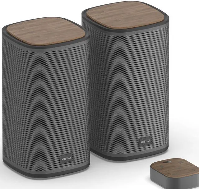 Alt view image 8 of 14 - Bluetooth Computer Speakers with Wireless Touch Control Pod for PC Laptop/Desktop Wireless Stereo Gaming Speakers, 4 EQ Modes, Aesthetic Style, New Model