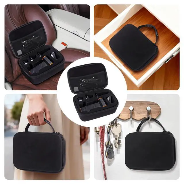 Alt view image 14 of 14 - Travel Case Compatible with WOLFBOX MF50 Compressed Air Duster - Custom Foam Organizer for Blower Tool & Accessories (Only Case) (Black)