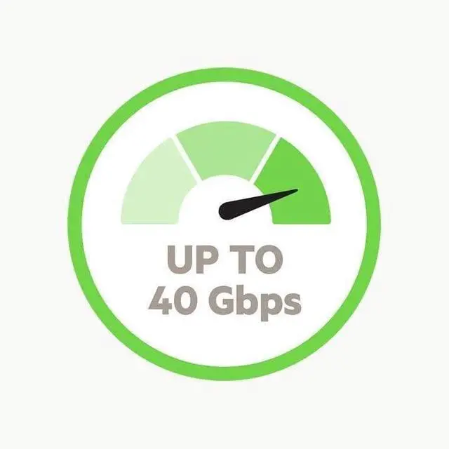 Alt view image 12 of 14 - Thunderbolt 3 Cable (USB-C to USB-C) - Up to 100W Fast Charging, MacBook Air & Galaxy Compatible, 5K/Ultra HD, 2.6ft Black