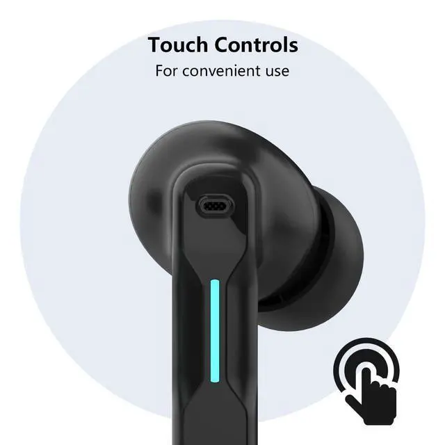 Alt view image 14 of 14 - SW4 Pro Wireless Earbuds for PC/Computer/Laptop/Mobile - Dongle & Bluetooth - 20ms Low Latency - 4 Mics Gaming - Work Headset/Headphones for Office