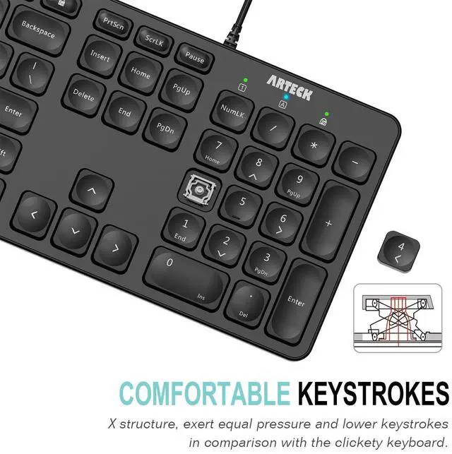 Alt view image 9 of 12 - Backlit USB Wired Full Size Keyboard with Media Hotkey for PC and Laptop