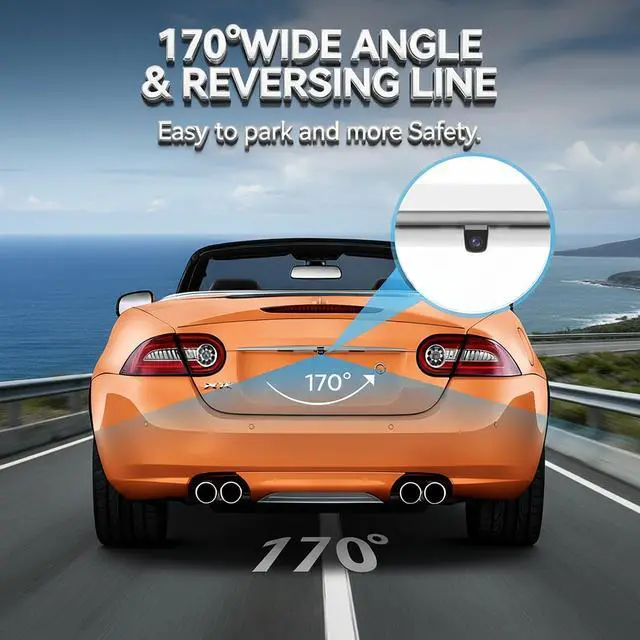 Alt view image 12 of 14 - AHD 1080P Metal Backup Camera - IP69K Waterproof 170 Degree Wide Angle, Clear Night Vision Reverse Camera for Car Trucks SUV RV Vans Pickup 12V Front Rear Side View Parking Aid