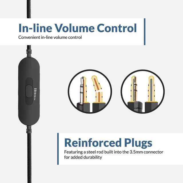 Alt view image 12 of 14 - 3.5mm Stereo Headset (AC-5002) Durable, Crisp, and Clear Communication in Classrooms and at Home