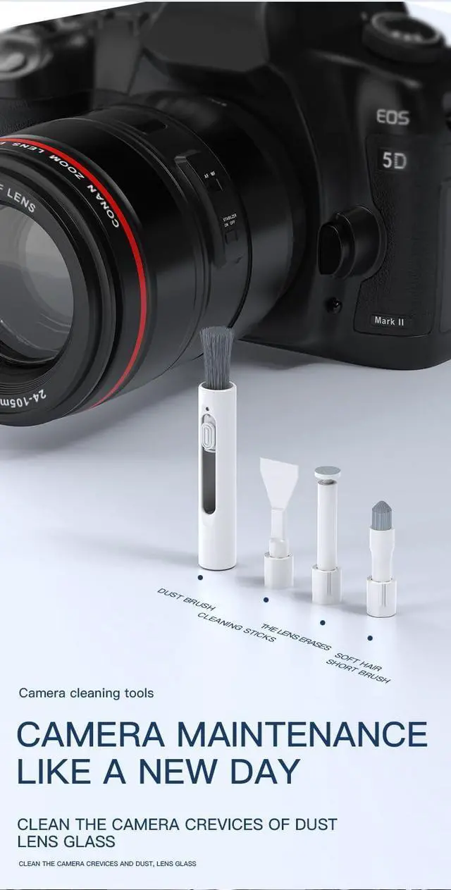 Alt view image 12 of 14 - Multi-Functional Electronics Cleaning Kit, Charging Port Cleaner, for Mobile Phones, Headphones, Computer, Monitor, Camera Lens, White
