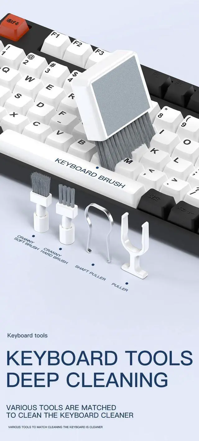 Alt view image 14 of 14 - Multi-Functional Electronics Cleaning Kit, Charging Port Cleaner, for Mobile Phones, Headphones, Computer, Monitor, Camera Lens, White