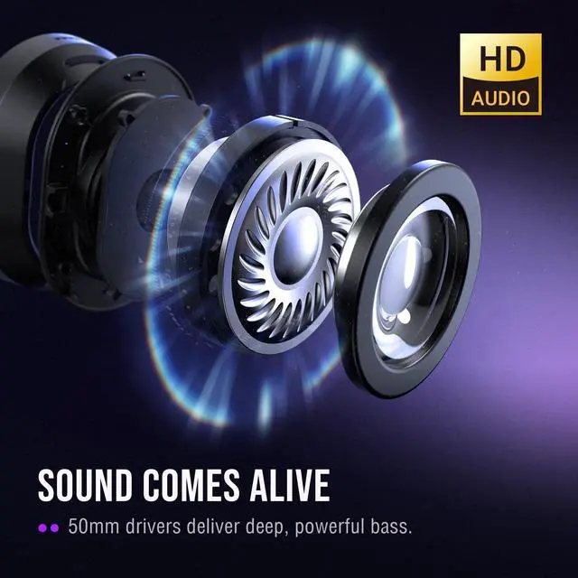 Alt view image 9 of 14 - Wired USB Gaming Headset: 7.1 Surround Sound - Vibrant Customizable RGB - Game/Chat Balance, Gamer Headphone with Noise Canceling Mic for PC, PS5/PS4, Laptop, Mac - AmpliGame H13BP