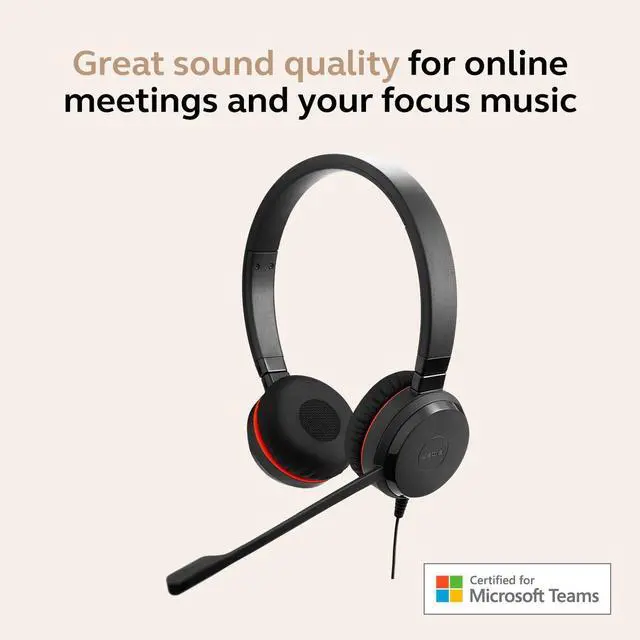 Alt view image 10 of 14 - Evolve 30 II Wired Dual-Ear Headset with Mic for Work - 3.5mm Jack or USB-A/USB-C Connectivity, Computer Headset with Noise-Cancelling Microphone, Microsoft Teams Certified, Call Control Black