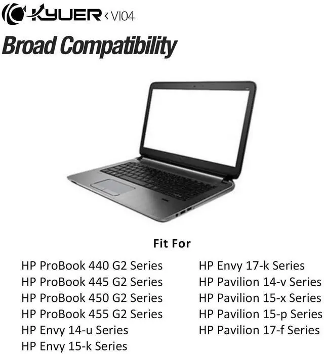 Alt view image 10 of 14 - VI04 756743-001 Battery Replacement for HP ProBook 440 G2 450 G2 TPN Q139 Q140 Q141 Q142 Q143 fit for HP Envy 14 15 17 Series Spare 756743-001 756745-001 756479-421 HSTNN-DB6K HSTNN-LB6K