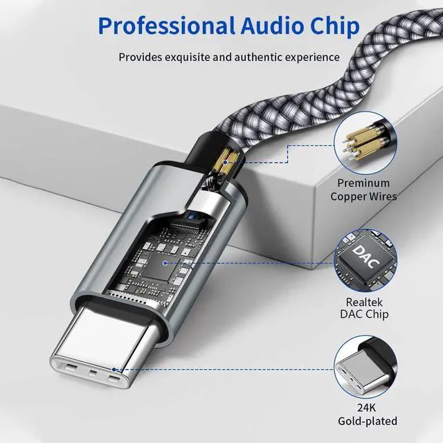Alt view image 12 of 14 - USB C to 3.5mm Aux Cable with Charger, 2 in 1 USB C to 3.5mm Car Stereo Aux Cable Headset Cable with PD 18W Charging Compatible with iPhone 17/16/16e/15 Pro Max/Air, Galaxy S25/S24/S23, Pixel 9/8/7/6