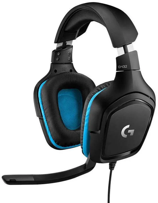 Alt view image 8 of 14 - G432 Wired Gaming Headset, 7.1 Surround Sound, DTS Headphone:X 2.0, Flip-to-Mute Mic, PC (Leatherette) Black/Blue