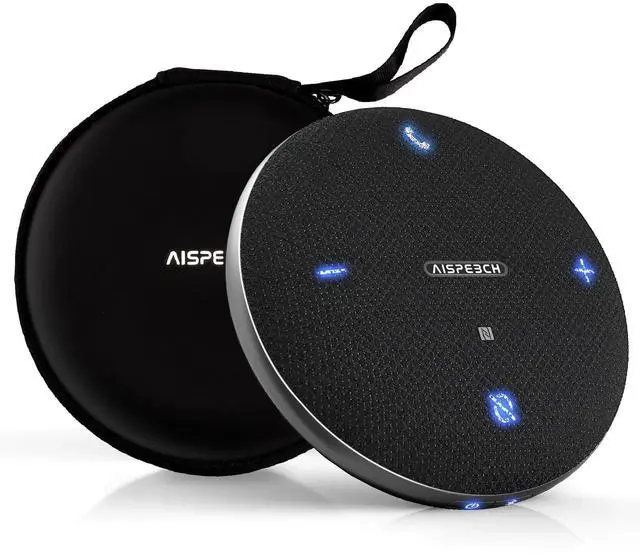 Alt view image 8 of 14 - M4 Bluetooth Speakerphone Conference Microphone with AI Noise Reduction Full-Duplex AI Transcription USB Speakerphone 360° Voice Pickup Conference Speaker Home Office for Teams/Zoom, Black