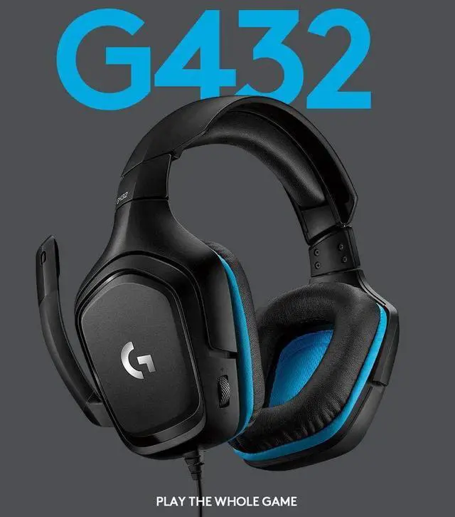 Alt view image 9 of 14 - G432 Wired Gaming Headset, 7.1 Surround Sound, DTS Headphone:X 2.0, Flip-to-Mute Mic, PC (Leatherette) Black/Blue